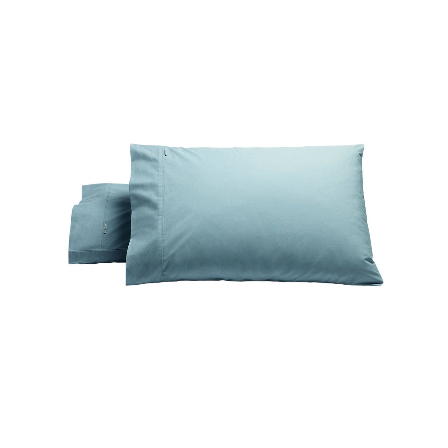 Bianca Pair of Heston Cotton Percale Standard Pillowcases Steel Blue V442-BCA-PILLOWC-HESTON-STEELBLUE-ST