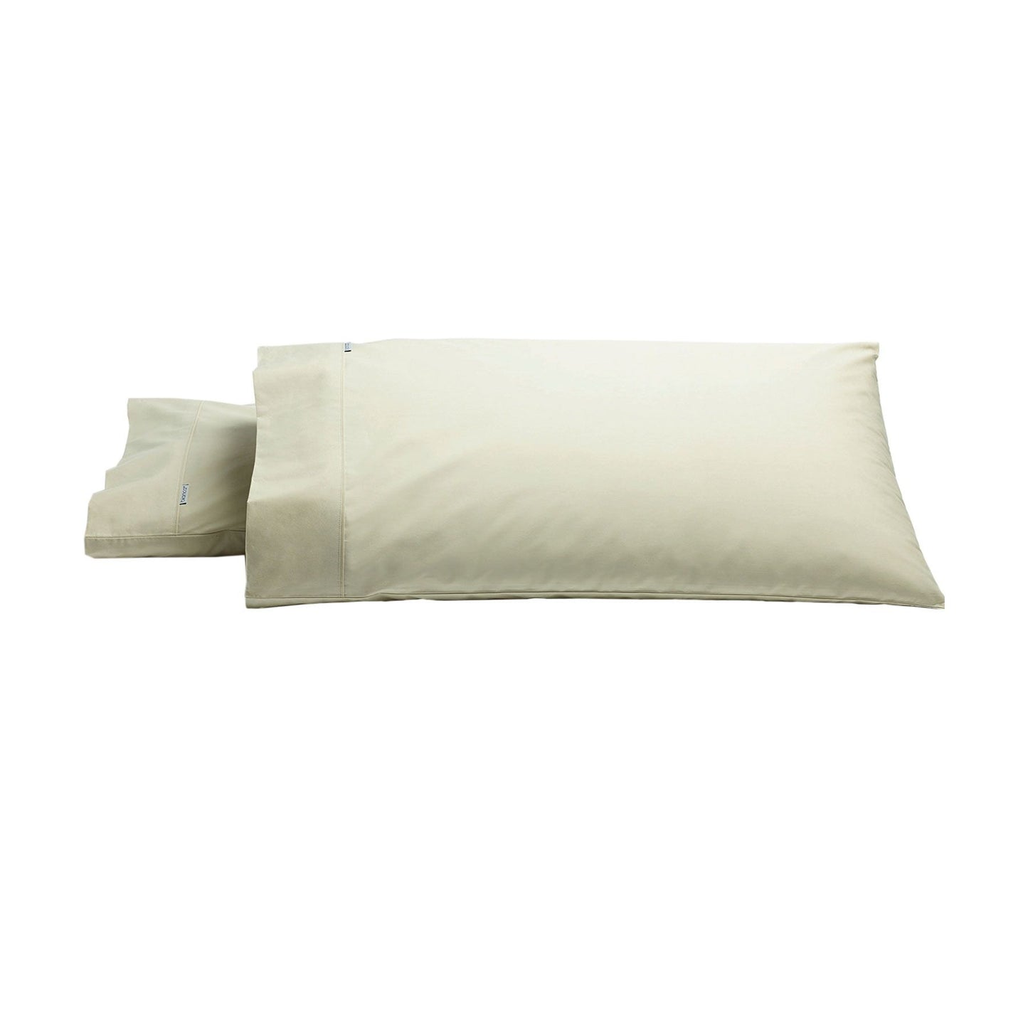 Bianca Pair of Heston Cotton Percale King Pillowcases Stone V442-BCA-PILLOWC-HESTON-STONE-KI