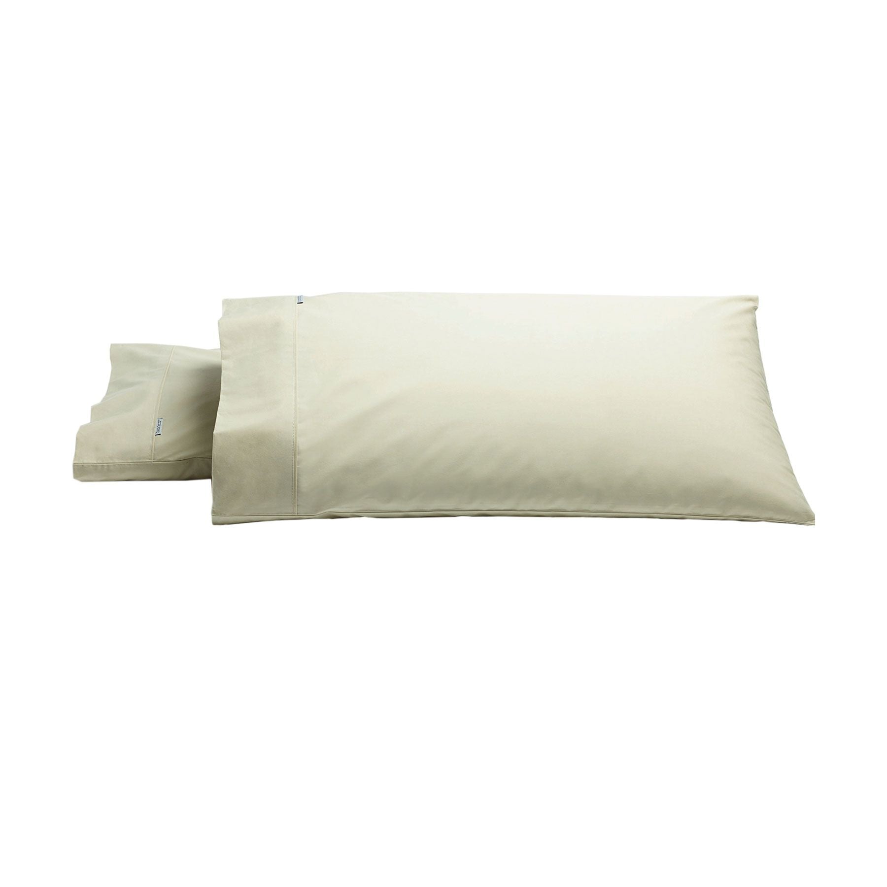Bianca Pair of Heston Cotton Percale King Pillowcases Stone V442-BCA-PILLOWC-HESTON-STONE-KI
