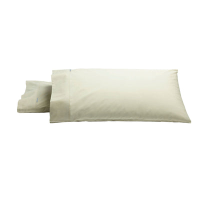 Bianca Pair of Heston Cotton Percale King Pillowcases Stone V442-BCA-PILLOWC-HESTON-STONE-KI