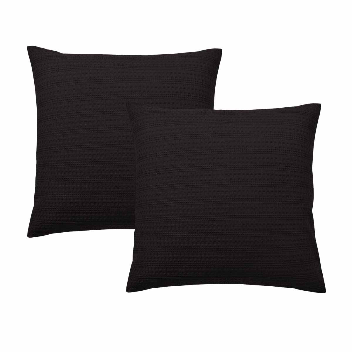 Bianca Pair of Kahlani Chocolate European Pillowcases 65 x 65cm V442-BCA-PILLOWC-KAHLANI-CHOCOLATE-EU