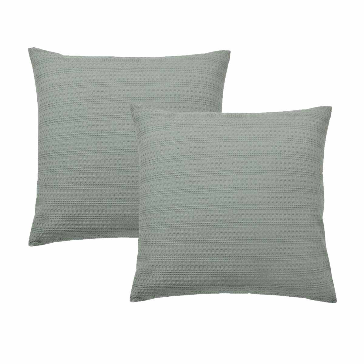 Bianca Pair of Kahlani Sage European Pillowcases 65 x 65cm V442-BCA-PILLOWC-KAHLANI-SAGE-EU