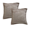 Bianca Pair of Kairo Taupe European Pillowcases V442-BCA-PILLOWC-KAIRO-TAUPE-EU