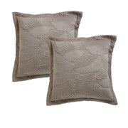 Bianca Pair of Kairo Taupe European Pillowcases V442-BCA-PILLOWC-KAIRO-TAUPE-EU