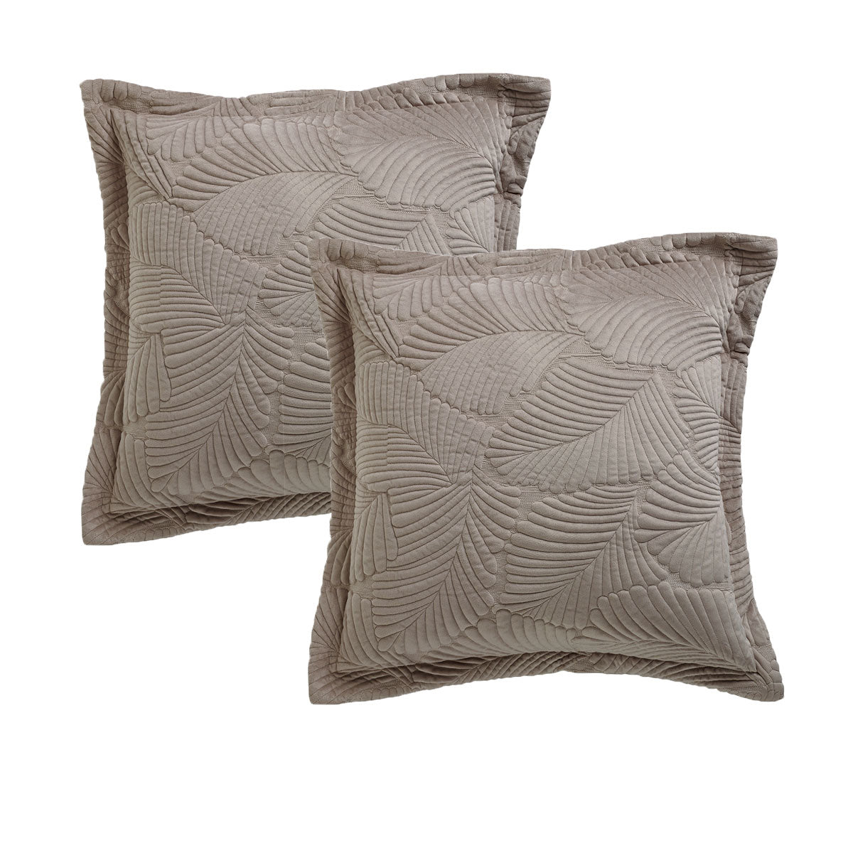 Bianca Pair of Kairo Taupe European Pillowcases V442-BCA-PILLOWC-KAIRO-TAUPE-EU