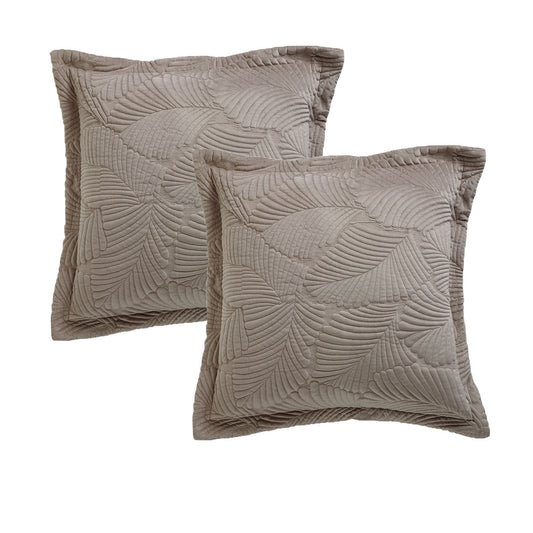 Bianca Pair of Kairo Taupe European Pillowcases V442-BCA-PILLOWC-KAIRO-TAUPE-EU