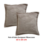 Bianca Pair of Kairo Taupe European Pillowcases V442-BCA-PILLOWC-KAIRO-TAUPE-EU