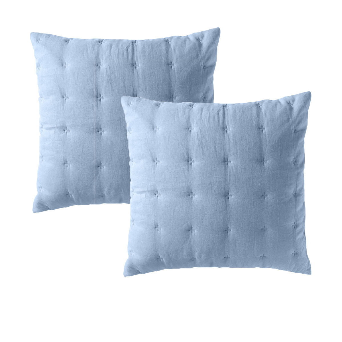 Bianca Pair of Langston Blue European Pillowcases V442-BCA-PILLOWC-LANGSTON-BLUE-EU