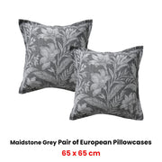 Bianca Pair of Maidstone Grey European Pillowcases 65 x 65cm V442-BCA-PILLOWC-MAIDSTONE-GREY-EU