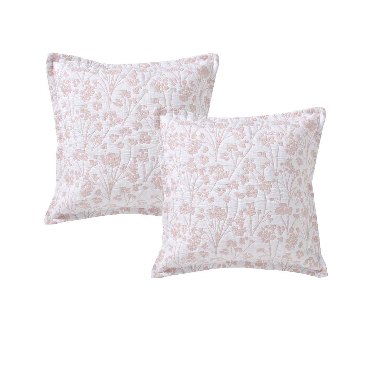 Bianca Pair of Myra Blush European Pillowcases 65 x 65cm V442-BCA-PILLOWC-MYRA-BLUSH-EU