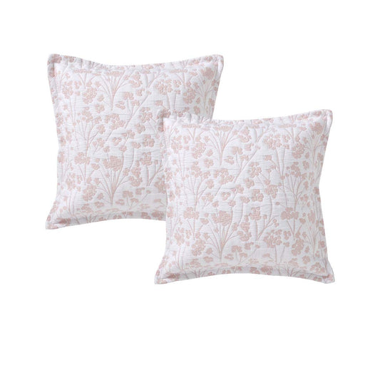 Bianca Pair of Myra Blush European Pillowcases 65 x 65cm V442-BCA-PILLOWC-MYRA-BLUSH-EU