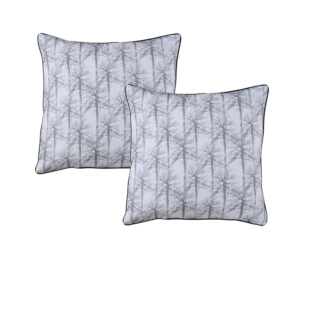 Bianca Pair of Myrtleford Grey European Pillowcases 65 x 65cm V442-BCA-PILLOWC-MYRTLEFORD-GREY-EU