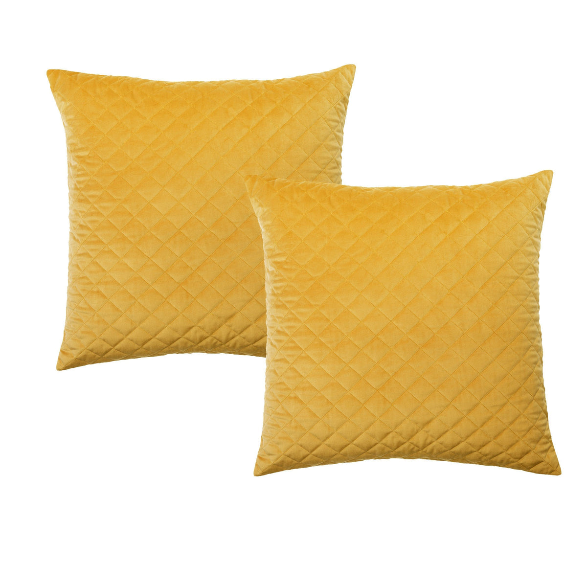 Bianca Elegance Pair of Vivid Coordinates Velvet Gold European Pillowcases 65 x 65 cm V442-BCA-PILLOWC-VIVIDCOOR-GOLD-EU