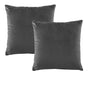 Bianca Pair of Vivid Coordinate Velvet Coal European Pillowcases 65 x 65 cm V442-BCA-PILLOWC-VIVIDCOOR-VELVETCOAL-EU