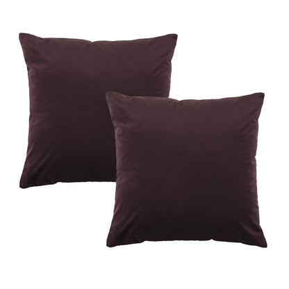 Bianca Pair of Vivid Coordinates Velvet European Pillowcases Plum 65 x 65cm V442-BCA-PILLOWC-VIVIDCOORD-PLUM-EU