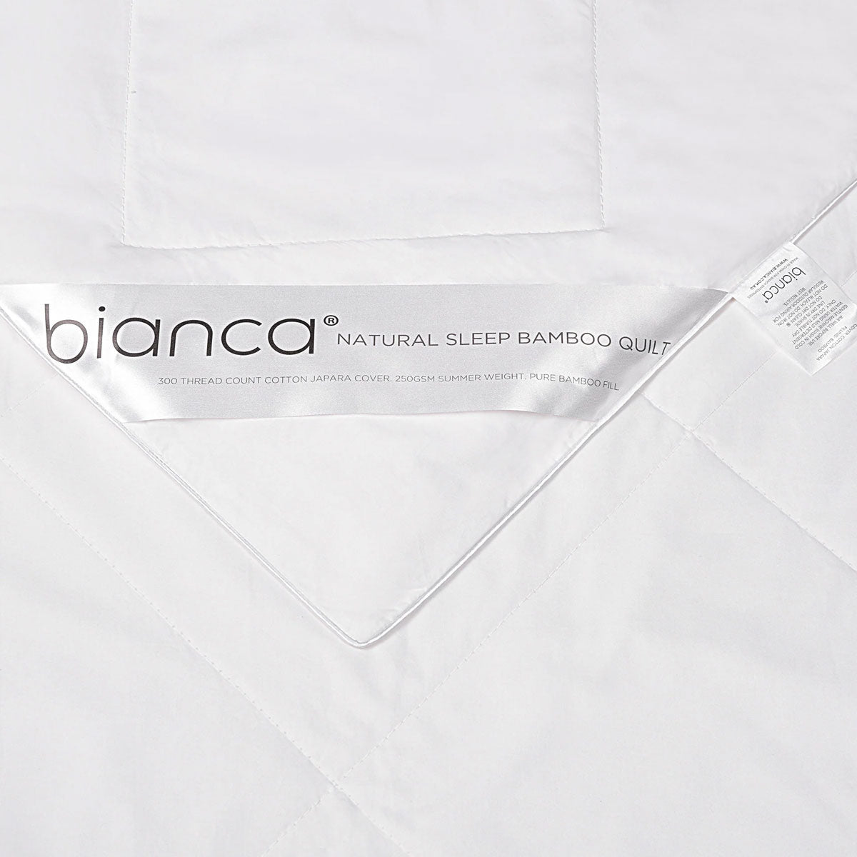 Bianca 250GSM Natural Sleep Bamboo Summer Quilt King V442-BCA-QUILT-250GSMBAMBOO-WHITE-KI