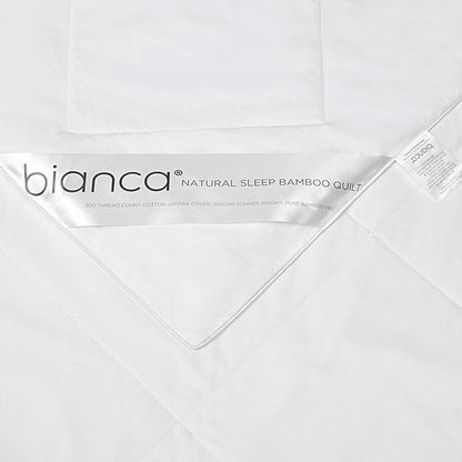 Bianca 250GSM Natural Sleep Bamboo Summer Quilt King V442-BCA-QUILT-250GSMBAMBOO-WHITE-KI
