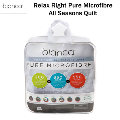 Bianca Pure Microfibre All Seasons Quilt Queen V442-BCA-QUILT-ALLSEASONS-WHITE-QS
