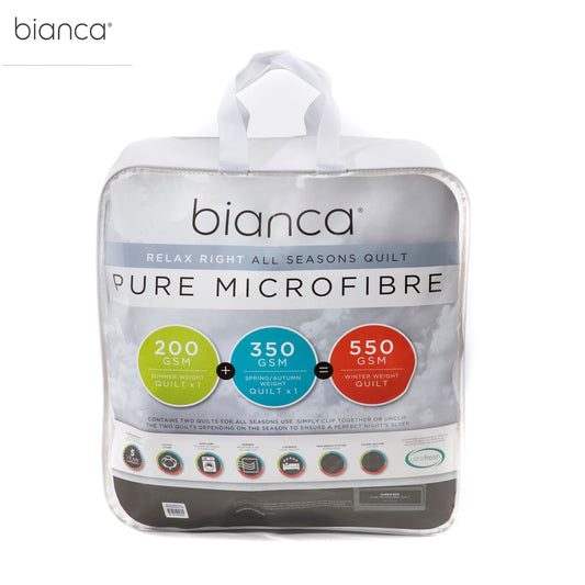 Bianca Pure Microfibre All Seasons Quilt Single V442-BCA-QUILT-ALLSEASONS-WHITE-SB