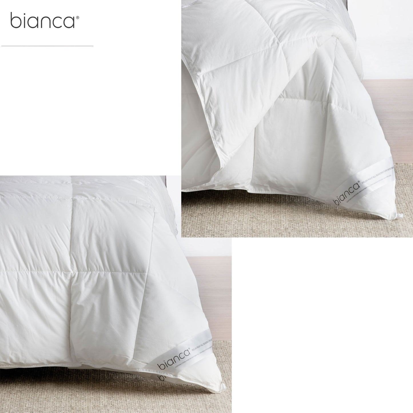 Bianca Pure Microfibre All Seasons Quilt Single V442-BCA-QUILT-ALLSEASONS-WHITE-SB