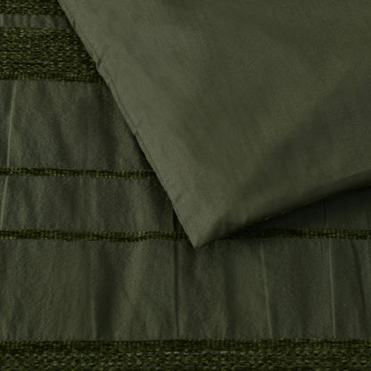 Bianca Avery Forest Chenille Striped Quilt Cover Set Queen V442-BCA-QUILTCS-AVERY-FOREST-QS