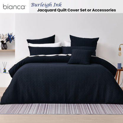 Bianca Burleigh Ink Jacquard Quilt Cover Set King V442-BCA-QUILTCS-BURLEIGH-INK-KI