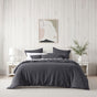 Bianca Kahlani Charcoal Waffle Quilt Cover Set Single V442-BCA-QUILTCS-KAHLANI-CHARCOAL-SB