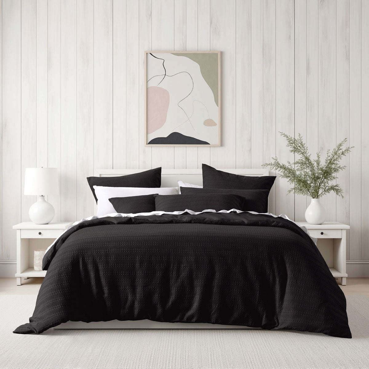 Bianca Kahlani Chocolate Waffle Quilt Cover Set Double V442-BCA-QUILTCS-KAHLANI-CHOCOLATE-DS