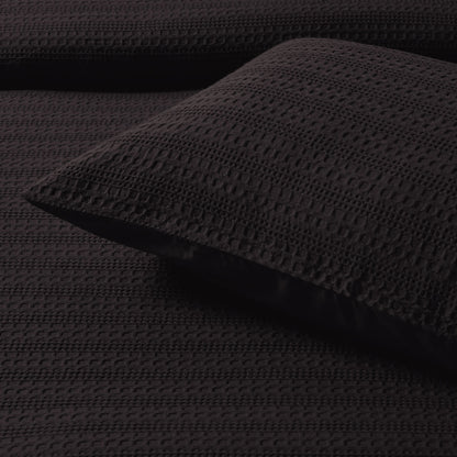 Bianca Kahlani Chocolate Waffle Quilt Cover Set Single V442-BCA-QUILTCS-KAHLANI-CHOCOLATE-SB