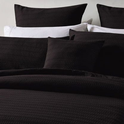 Bianca Kahlani Chocolate Waffle Quilt Cover Set Super King V442-BCA-QUILTCS-KAHLANI-CHOCOLATE-SK