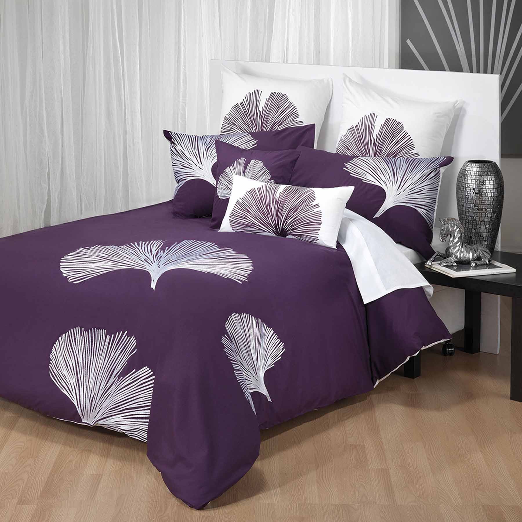 Bianca Kalista Aubergine Quilt Cover Set Queen V442-BCA-QUILTCS-KALISTA-AUBERGINE-QS