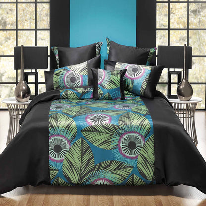 Bianca Kebo Black Quilt Cover Set Queen V442-BCA-QUILTCS-KEBO-BLACK-QS