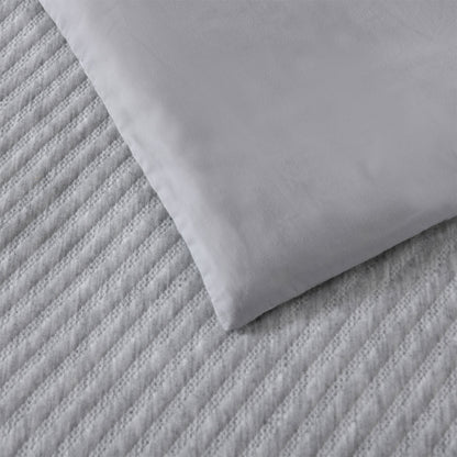 Bianca Pesaro Grey Polyester Cotton Quilt Cover Set King V442-BCA-QUILTCS-PESARO-GREY-KI
