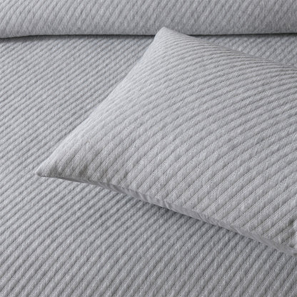 Bianca Pesaro Grey Polyester Cotton Quilt Cover Set Super King V442-BCA-QUILTCS-PESARO-GREY-SK