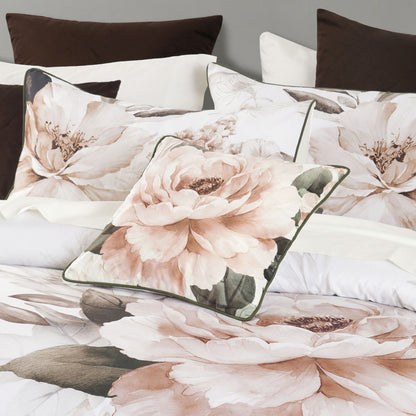 Bianca Somerset White Cotton Sateen Floral Quilt Cover Set King V442-BCA-QUILTCS-SOMERSET-WHITE-KI