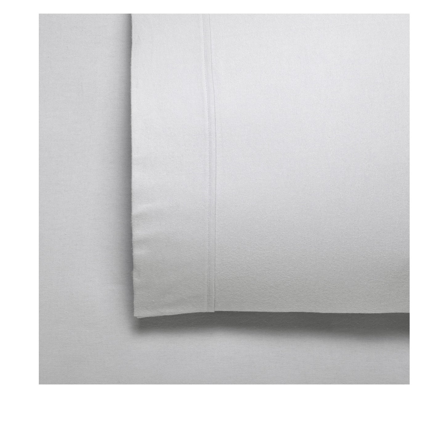 Bianca Fletcher Flannelette Cotton Sheet Set Silver Super King V442-BCA-SHEETS-FLETCHER-SILVER-SK