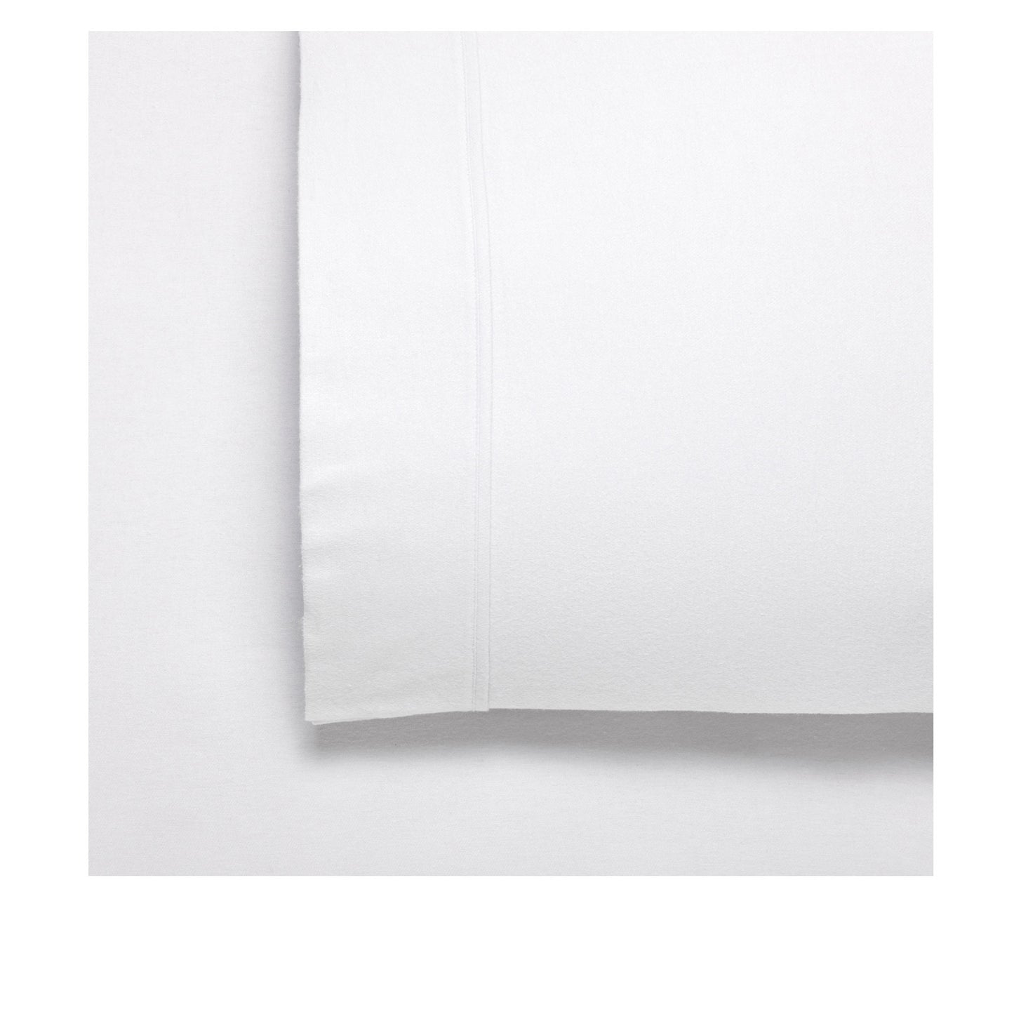 Bianca Fletcher Flannelette Cotton Sheet Set White Super King V442-BCA-SHEETS-FLETCHER-WHITE-SK