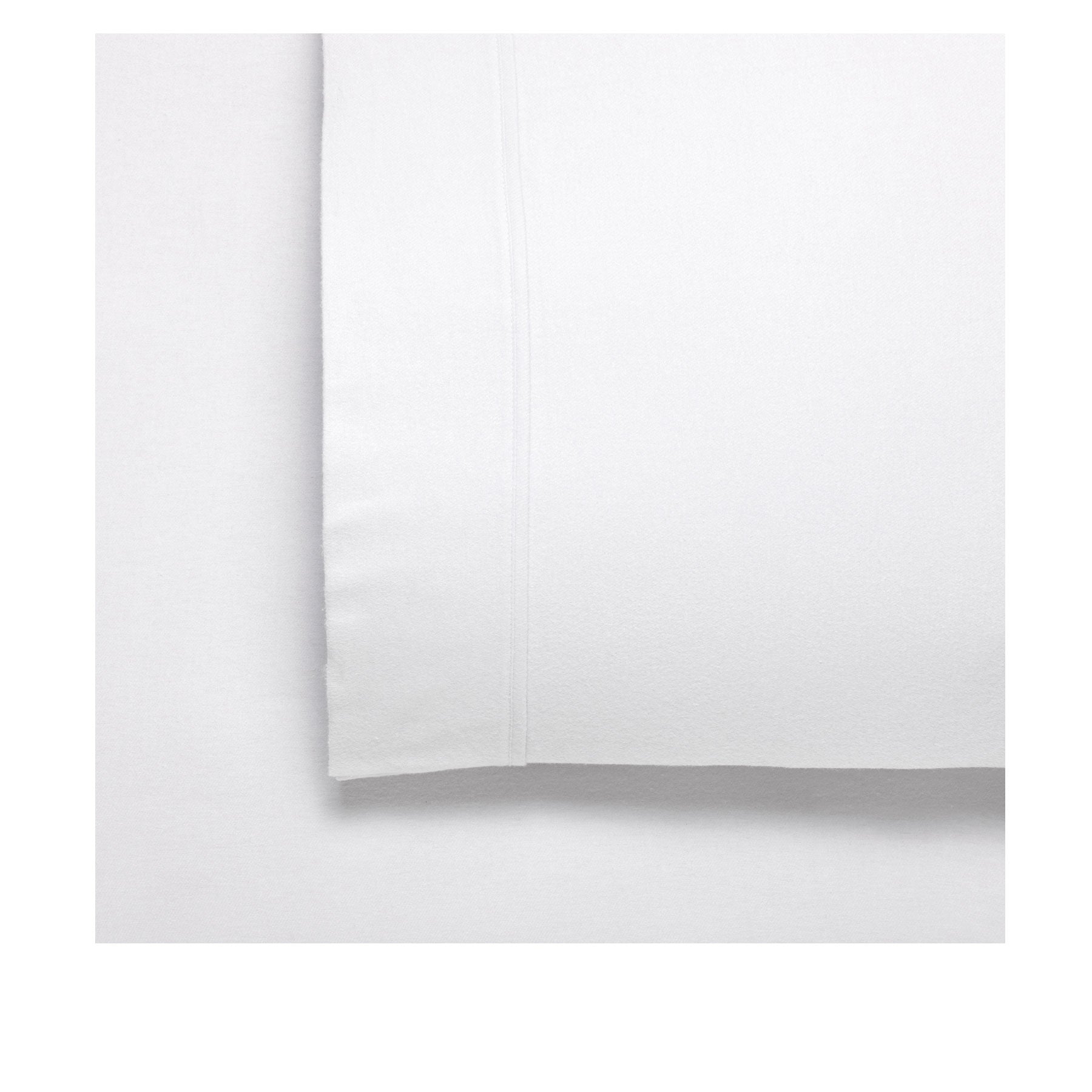 Bianca Fletcher Flannelette Cotton Sheet Set White Super King V442-BCA-SHEETS-FLETCHER-WHITE-SK