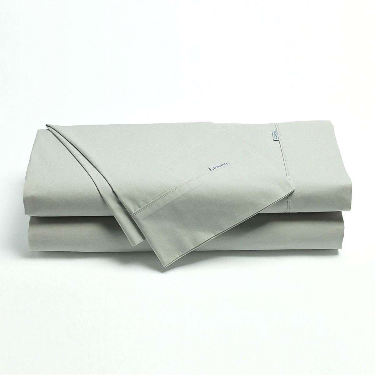 Bianca Heston Cotton Percale Sheet Set Silver King Single V442-BCA-SHEETS-HESTON-SILVER-KS