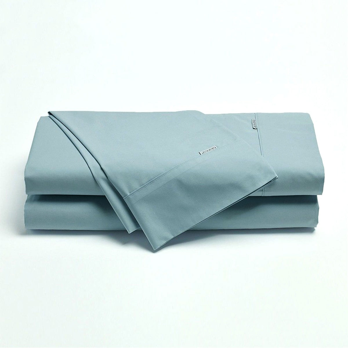 Bianca Heston Cotton Percale Sheet Set Steel Blue Double V442-BCA-SHEETS-HESTON-STEELBLUE-DS