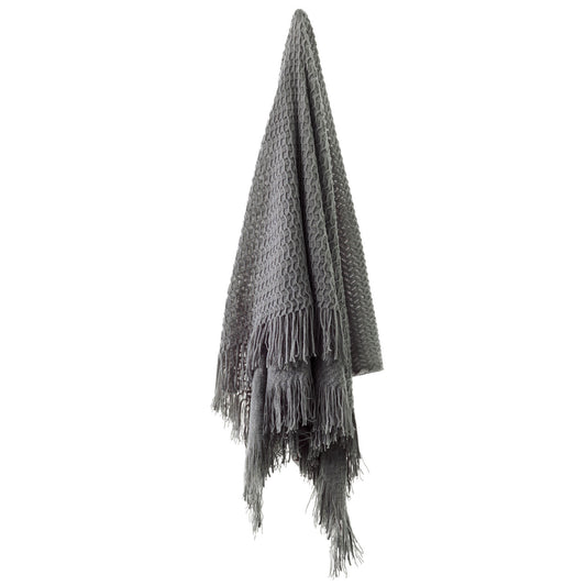 Bianca Declan Throw Rug 130 x 170 cm Charcoal V442-BCA-THROW-DECLAN-CHARCOAL-RE