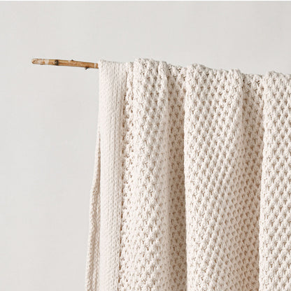 Bianca Sofala Cream Polyester Chenille Throw Rug 130 x 170 cm V442-BCA-THROW-SOFALA-CREAM-RE