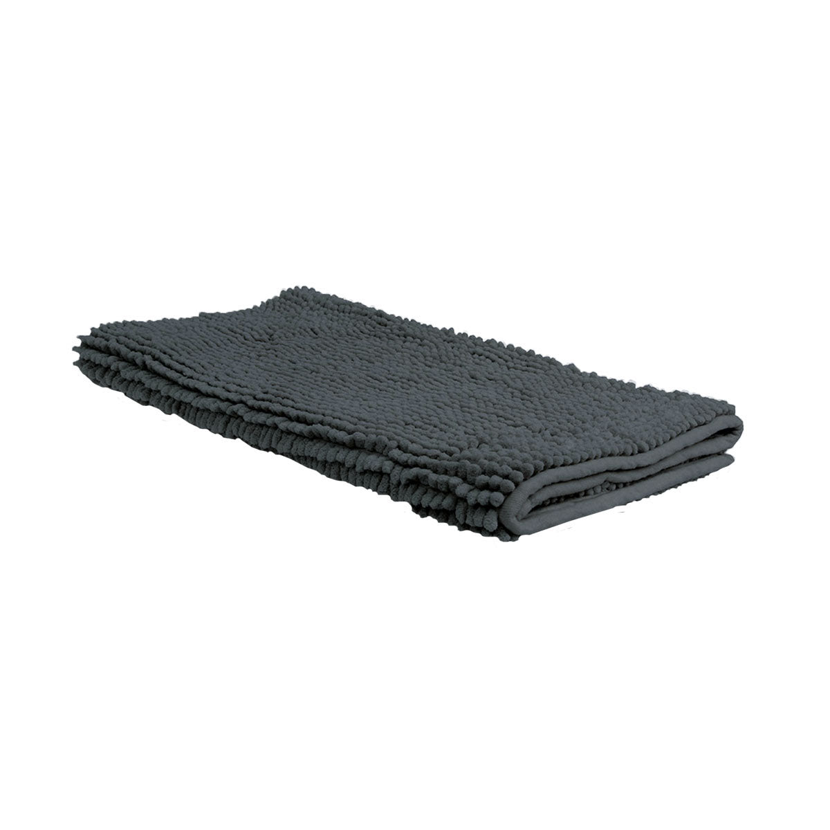 Chenille Toggle Bath Mat 50 x 80cm Charcoal V442-BZO-BATHM-CHANILLETOGGLE-CHARCOAL-RE