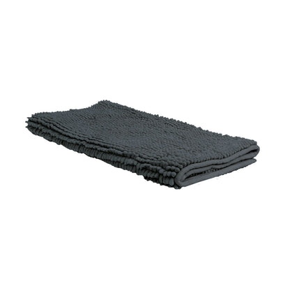 Chenille Toggle Bath Mat 50 x 80cm Charcoal V442-BZO-BATHM-CHANILLETOGGLE-CHARCOAL-RE