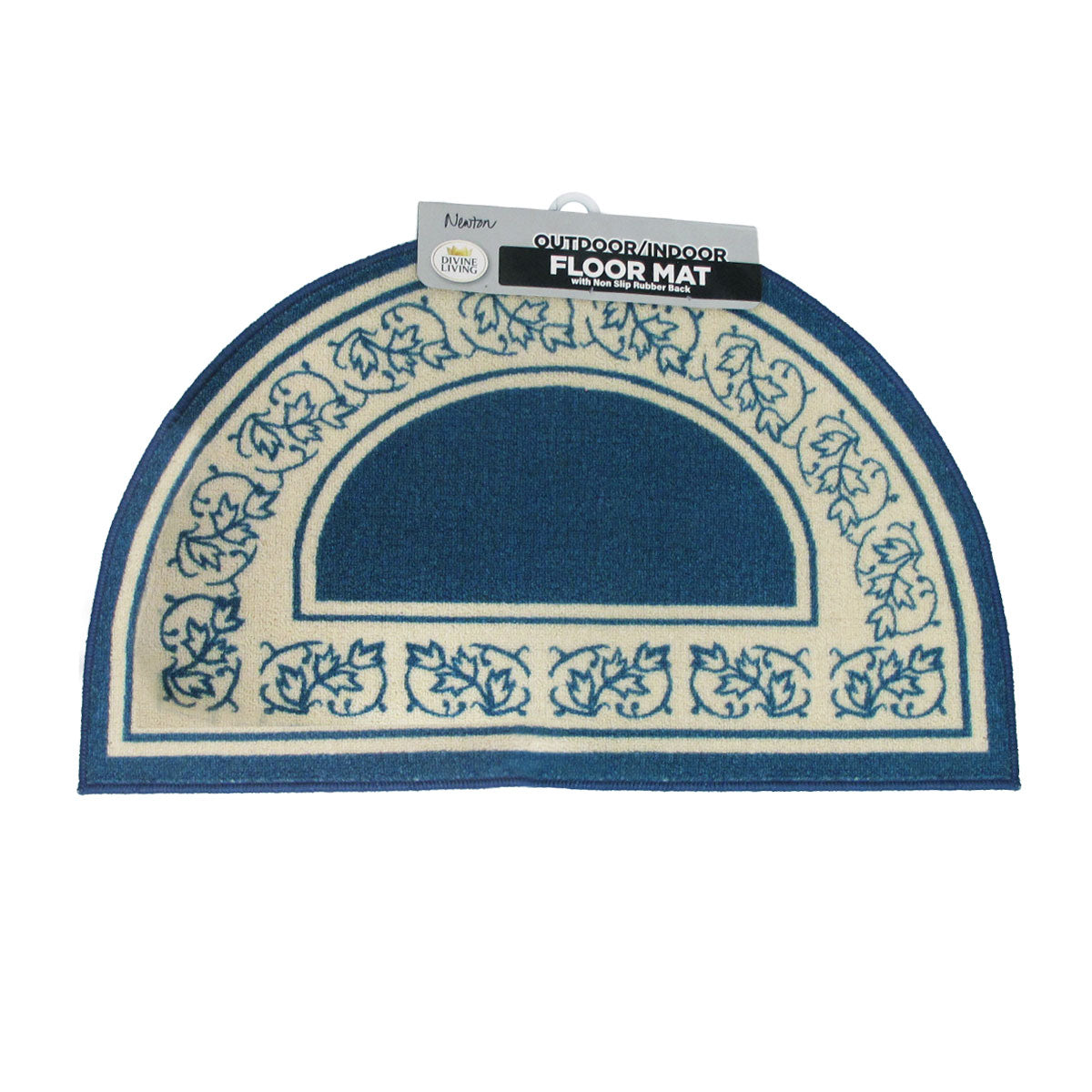 Newton Half Moon Floor Mat 50 x 80cm Blue V442-BZO-BATHM-NEWTON-BLUE-RD