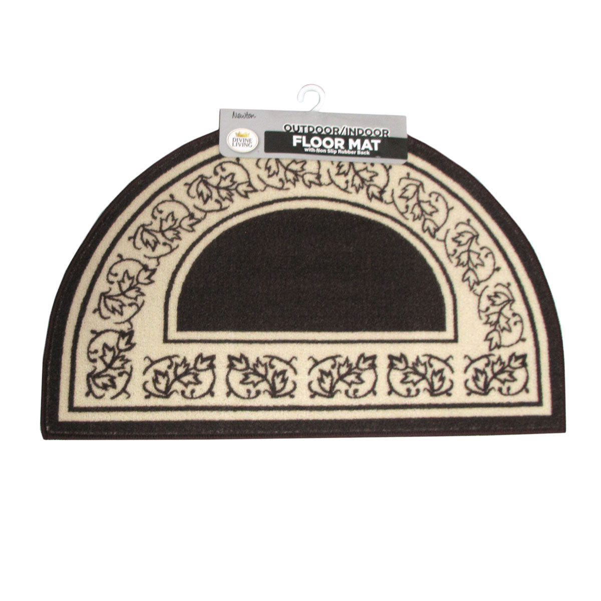 Newton Half Moon Floor Mat 50 x 80cm Coffee V442-BZO-BATHM-NEWTON-COFFEE-RD