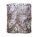 375gsm 1 Ply Animal Print Faux Mink Blanket Queen 200x240 cm Jaguar V442-BZO-BLANKET-375ANIMALJAGUAR-TAUPE-QS