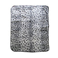 375gsm 1 Ply Animal Print Faux Mink Blanket Queen 200x240 cm Snow Leopard V442-BZO-BLANKET-375ANIMALLEOPARD-SNOW-QS