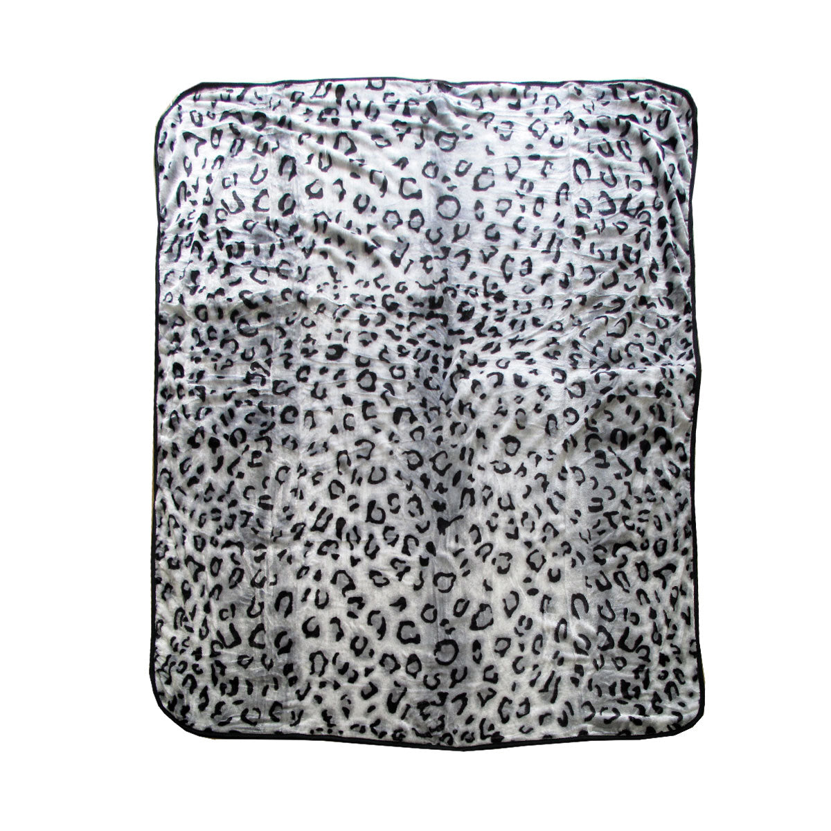 375gsm 1 Ply Animal Print Faux Mink Blanket Queen 200x240 cm Snow Leopard V442-BZO-BLANKET-375ANIMALLEOPARD-SNOW-QS