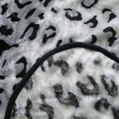375gsm 1 Ply Animal Print Faux Mink Blanket Queen 200x240 cm Snow Leopard V442-BZO-BLANKET-375ANIMALLEOPARD-SNOW-QS